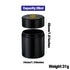 Gordon Smell Proof Airtight Aircraft Aluminum Storage Cigarette Jar, Black Stash Jars, 34 mm Size Smell Proof Container